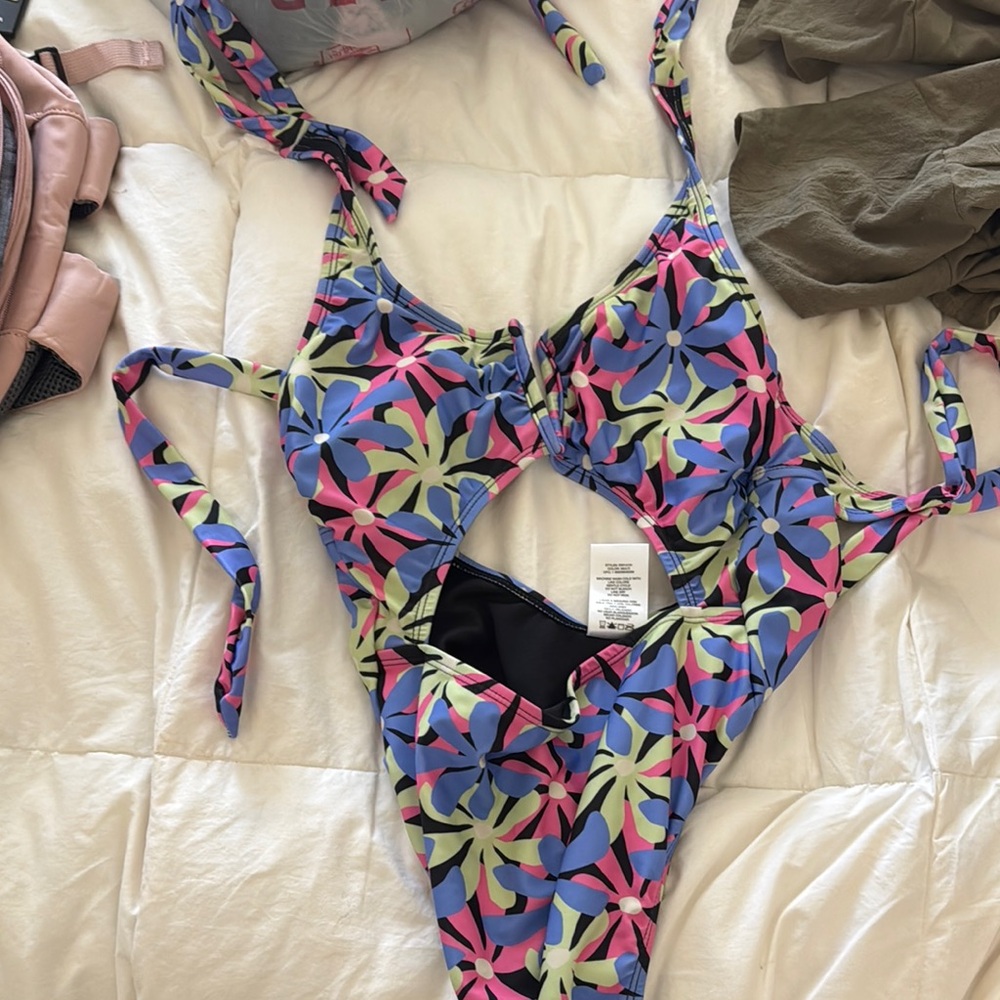 Floral Kids One Piece Swimsuit